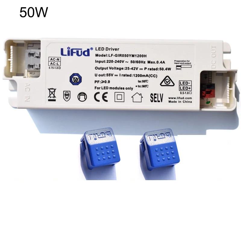 Lifud LED 모듈 드라이버 램프 전원 공급 장치 LF-GIR050YM1200H 50W 60W 조명 정전류 DC25-42V 변압기 220-240V